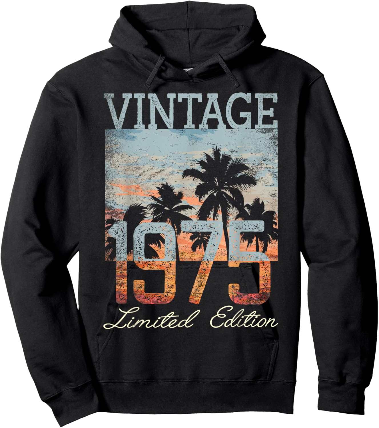 Vintage 1975 Limited Edition 50th Birthday 50 Year Old Gifts Hoodie - Hoodie | Black