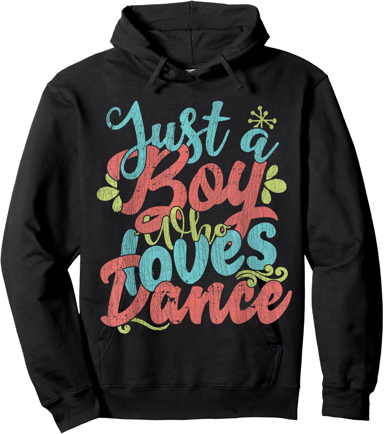 Just A Boy Who Loves Dance - Little Boy Dancing Kid Dancer Hoodie - Hoodie | Black