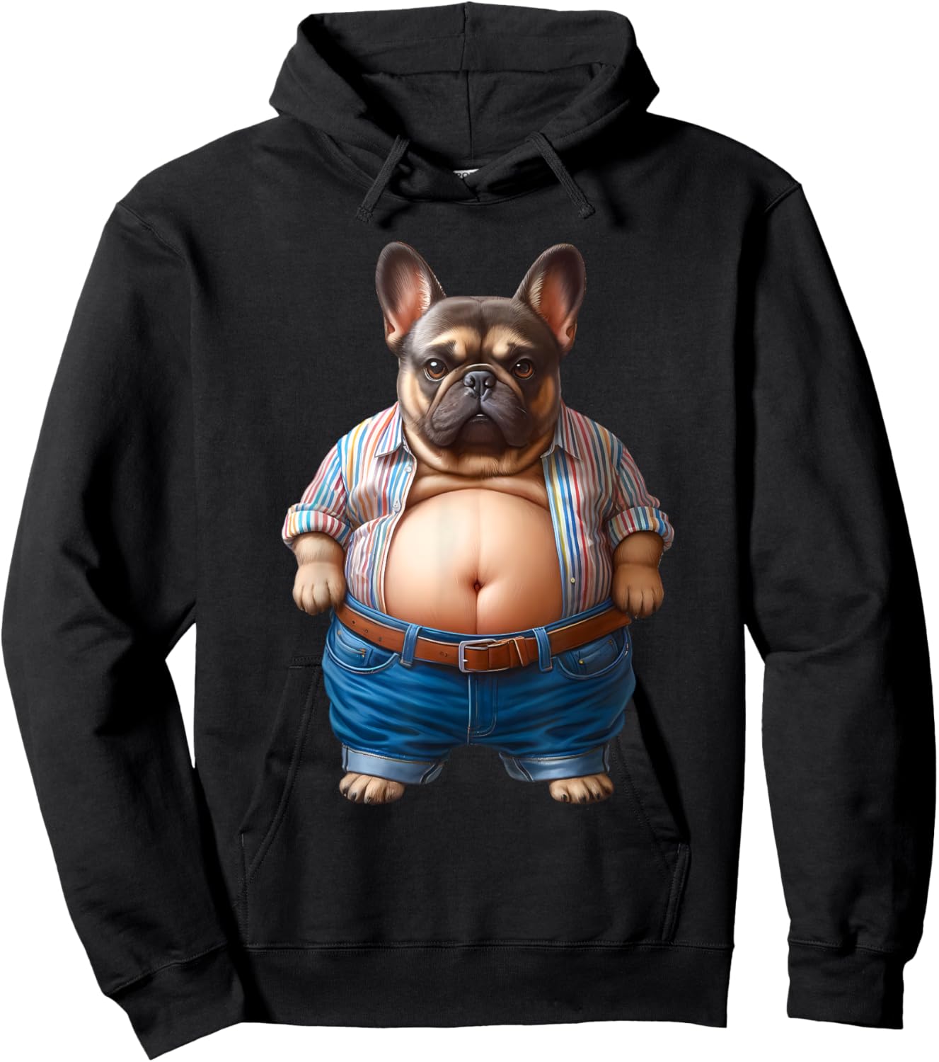 Hilarious Chunky French Bulldog for Fat Dog Lovers Hoodie - Hoodie | Black