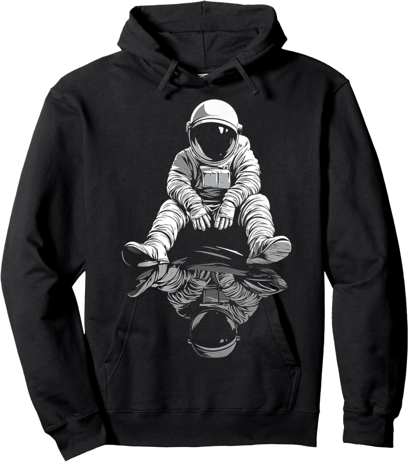 Astronaut Graphic Illustration Astronaut Hoodie - Hoodie | Black