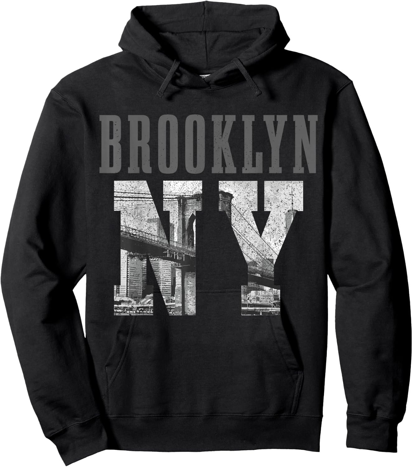 Brooklyn NY NYC New York City Vintage USA America Hoodie - Hoodie | Black