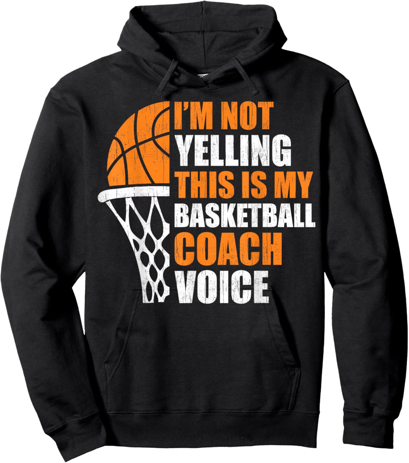 Funny Basketball Not Yelling This Is My Basketball Coach Dad Hoodie - Hoodie | Black
