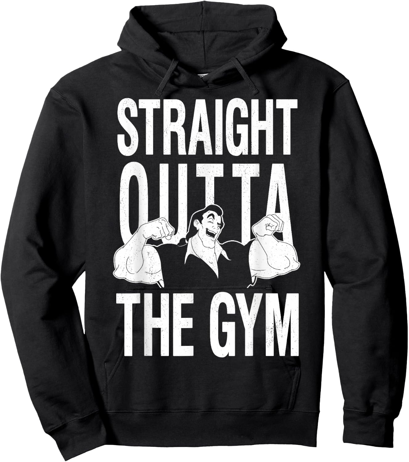 Disney Beauty and the Beast Gaston Straight Outta The Gym Hoodie - Hoodie | Black