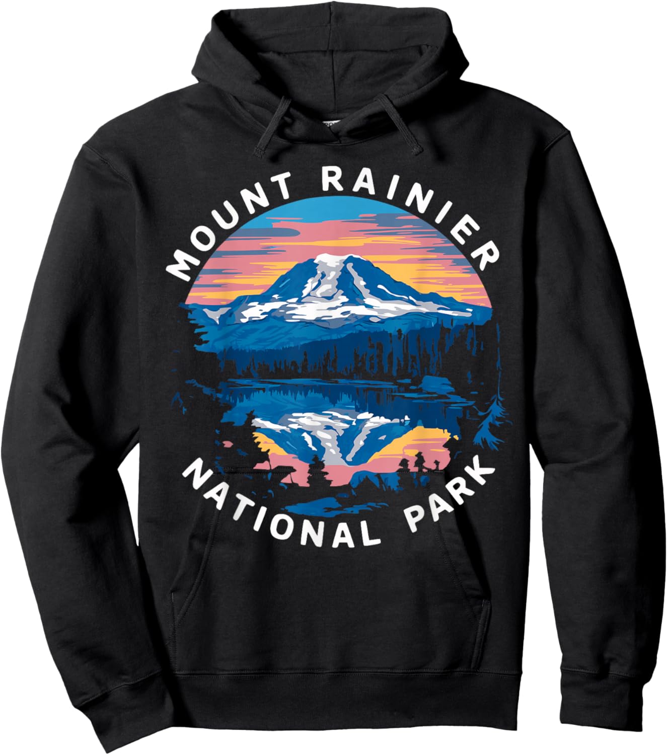 Mount Rainier Hiking Road Trip Seattle Hoodie - Hoodie | Black