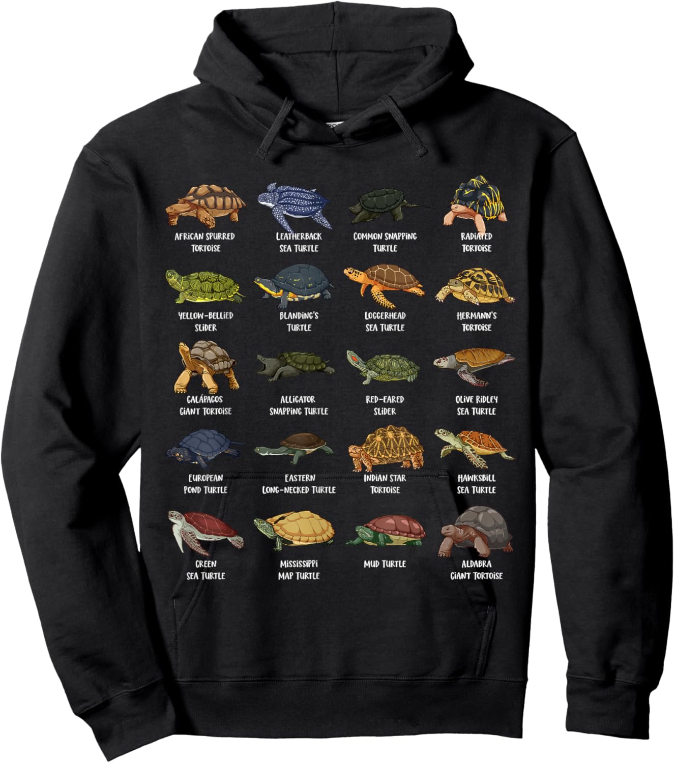 Many different turtles Hoodie - Hoodie | Black