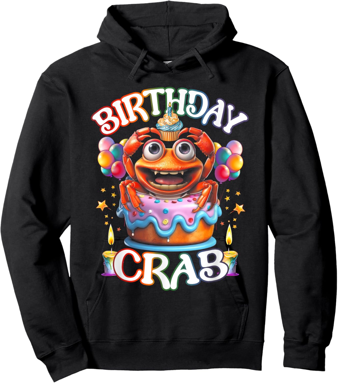 Birthday Crab Owner Got Crab Birthday Party Cake Hoodie - Hoodie | Black