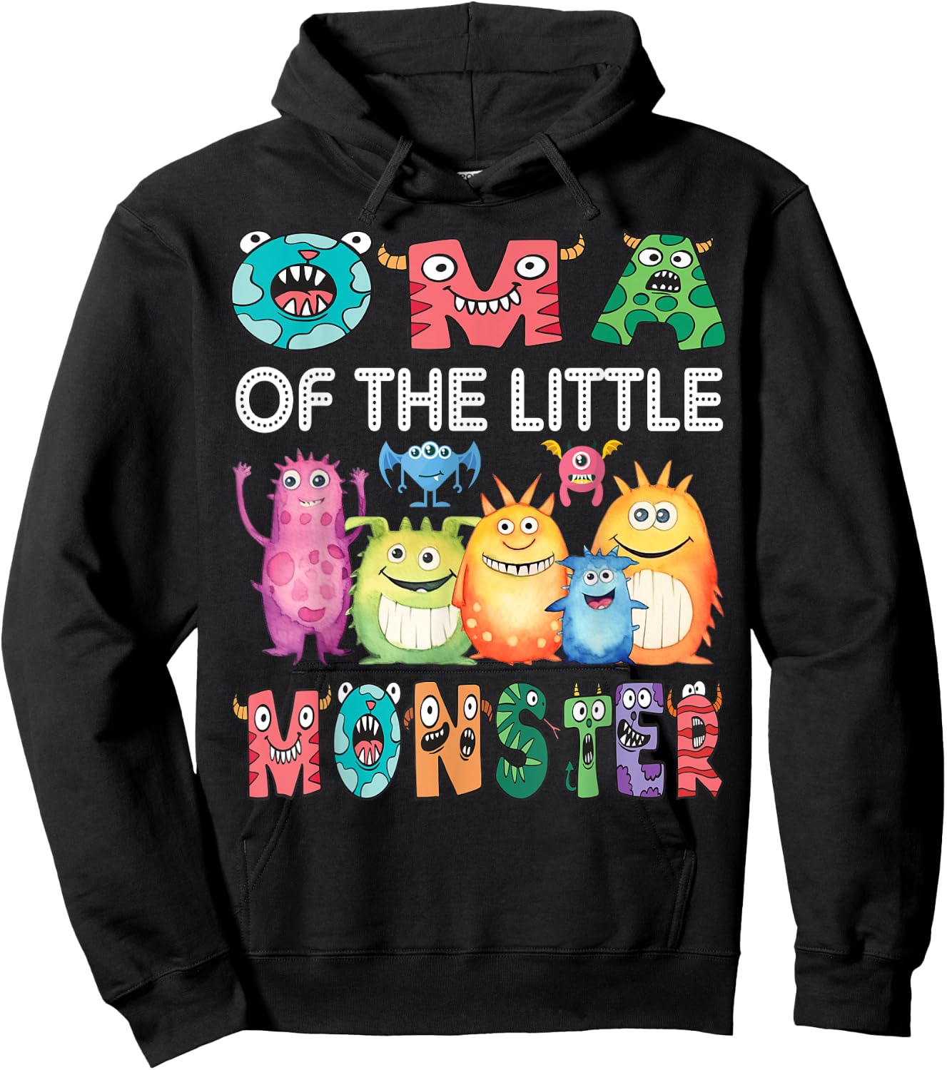 Oma Of The Little Monster Kids 1St Birthday Party Hoodie - Hoodie | Black