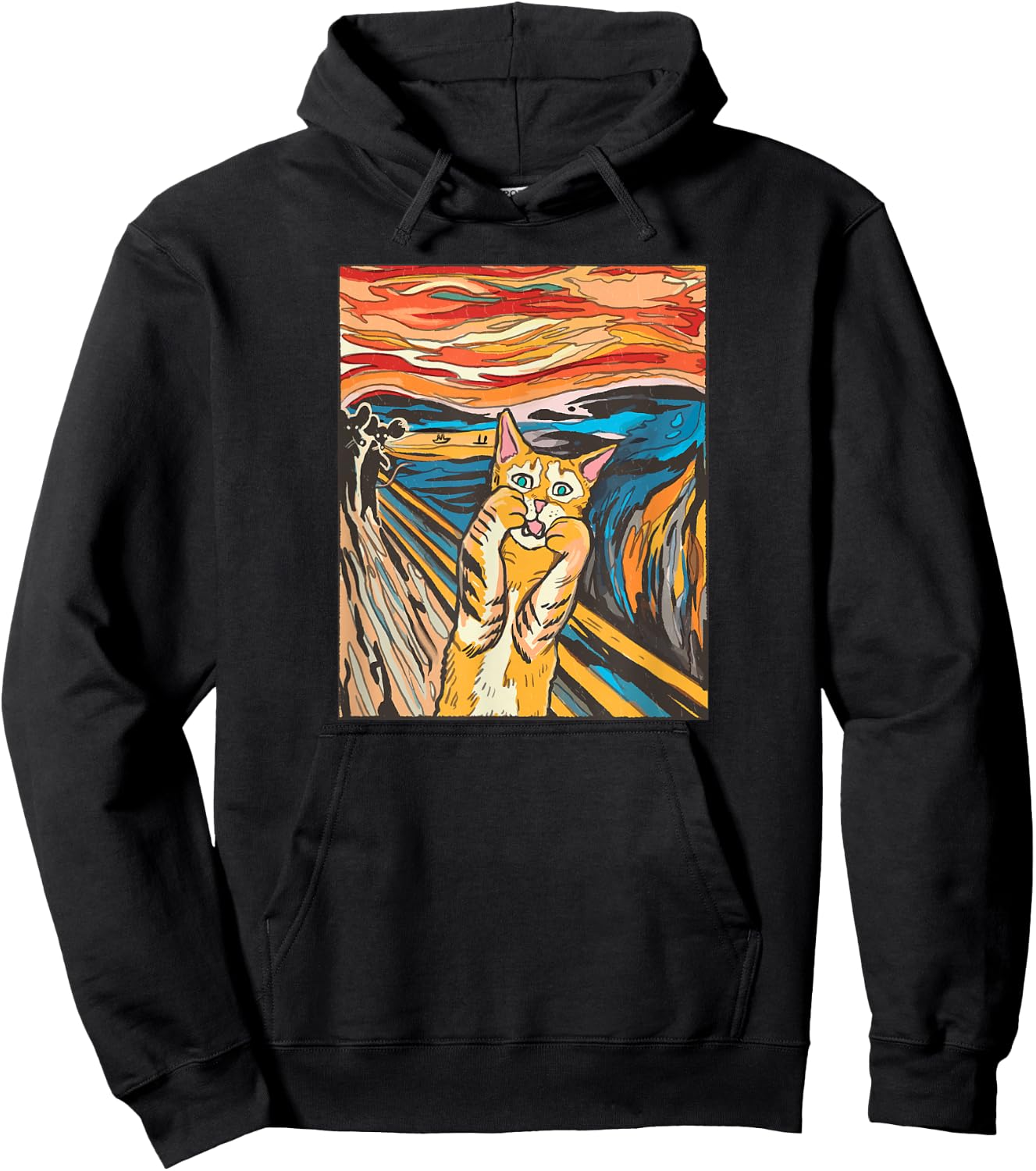 The Scream Painting a Funny Parody of Edvard Munch's Hoodie - Hoodie | Black