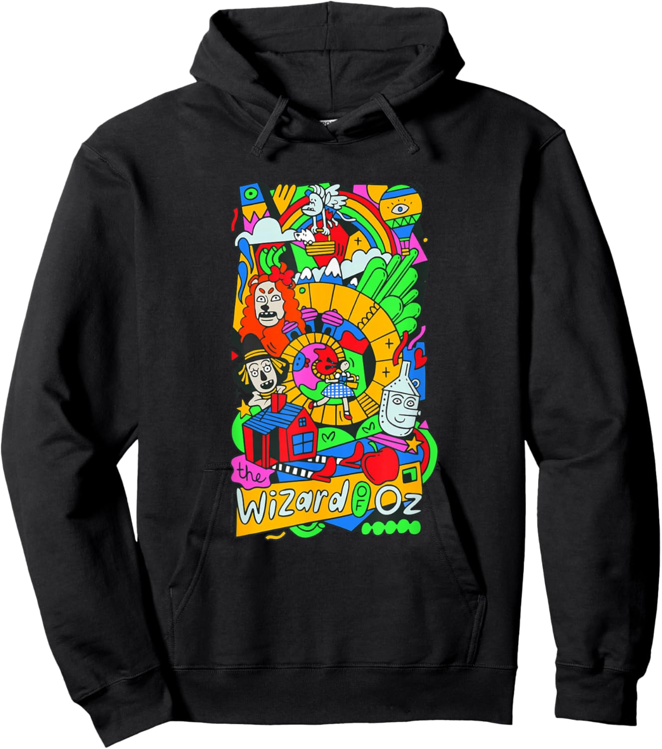 WB100 The Wizard Of Oz The Yellow Brick Road Groovy Group Hoodie - Hoodie | Black