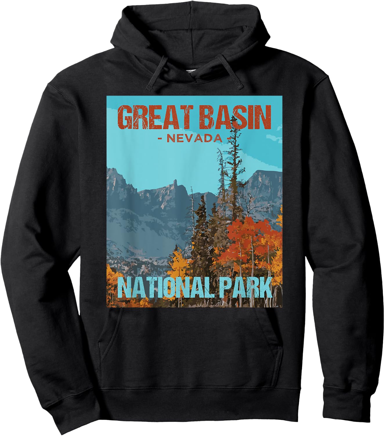 Great Basin National Park Nevada Poster Design Hoodie - Hoodie | Black
