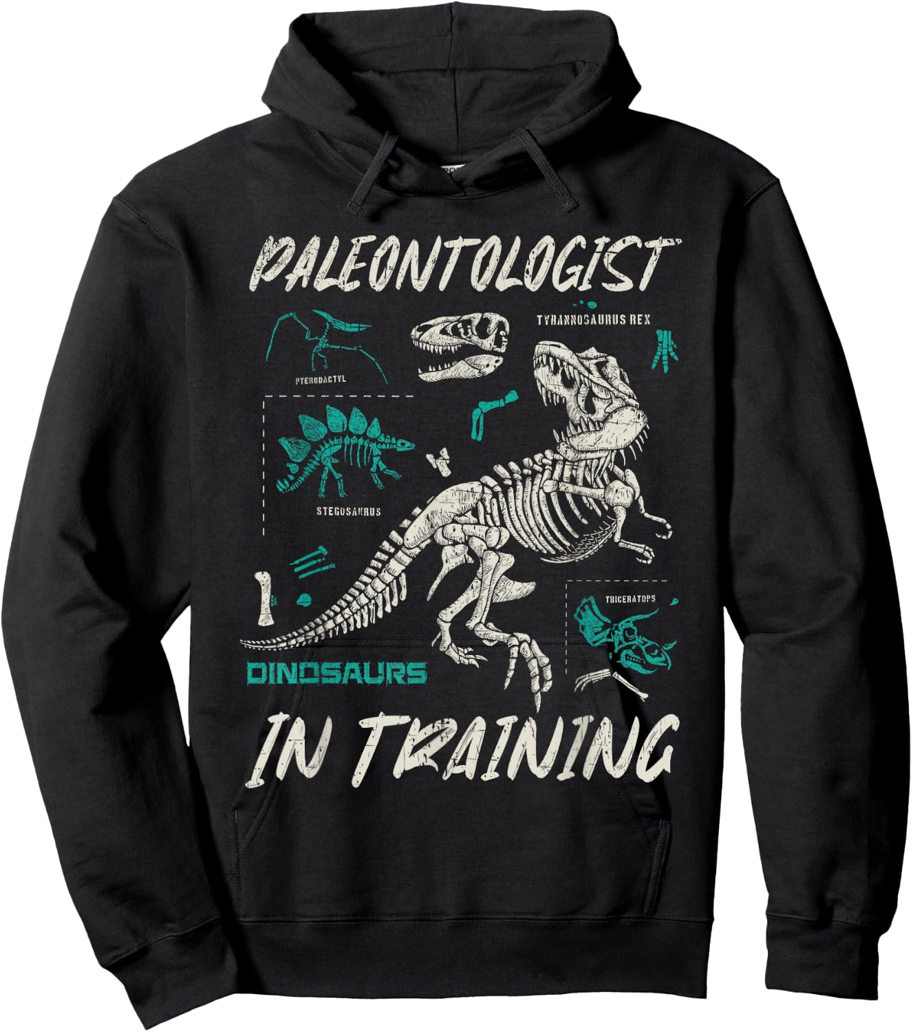Paleontologist In Training Kids Children Fun Fossil Hunting Hoodie - Hoodie | Black