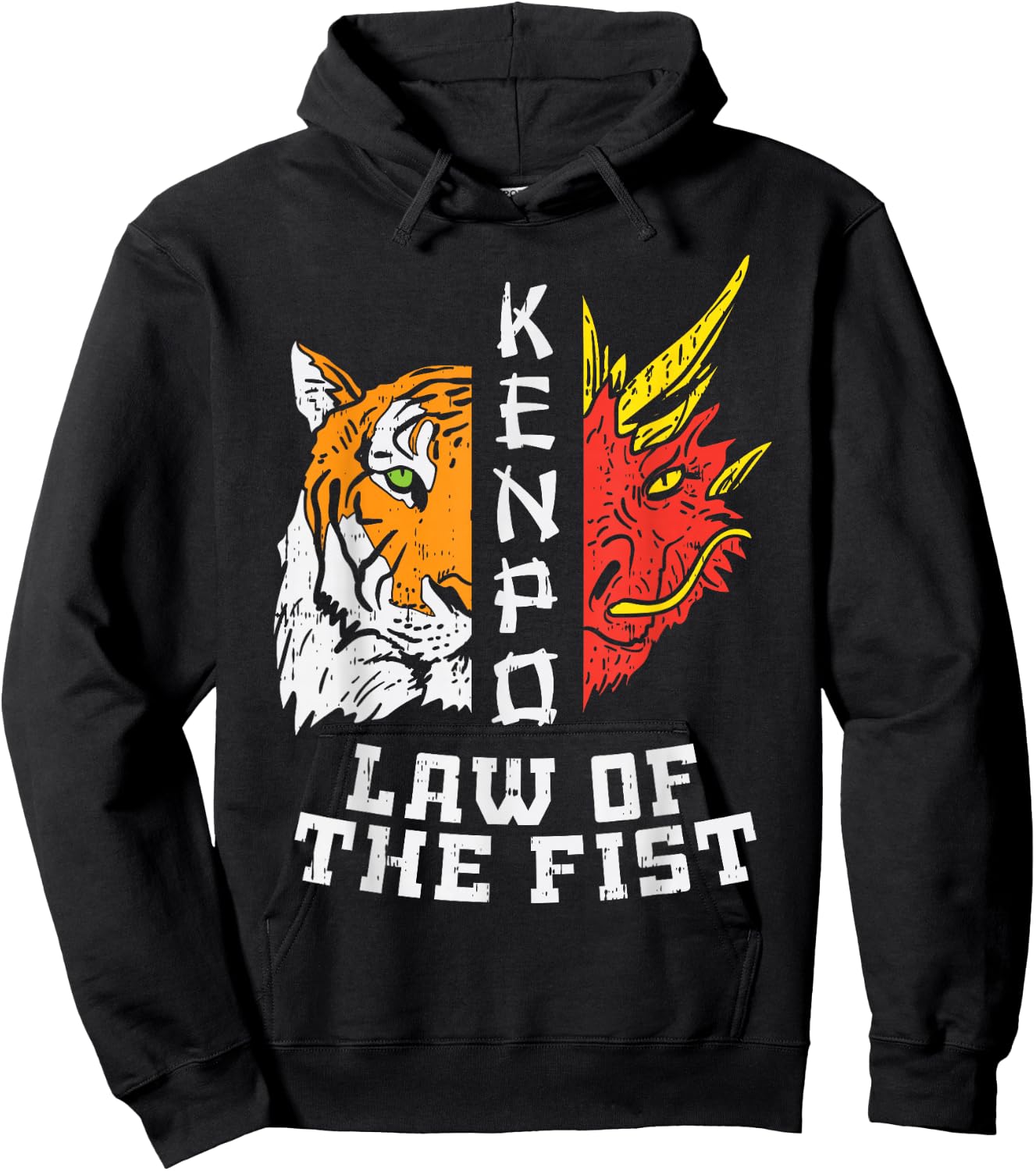 Kenpo Law Of Fist Tiger Dragon Kempo Karate Men Women Gift Hoodie - Hoodie | Black