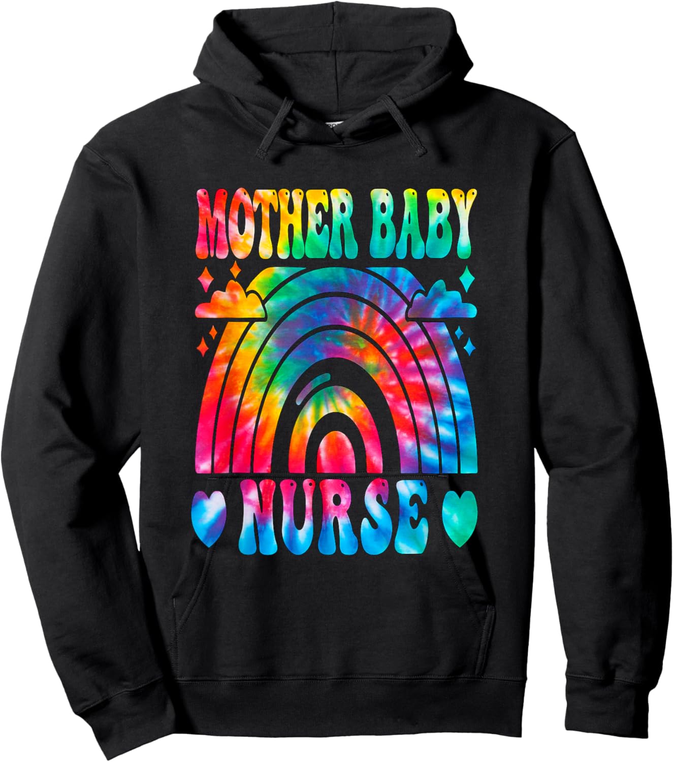 Postpartum Mother Baby Nurse Mom Baby Postpartum Nursing Hoodie - Hoodie | Black