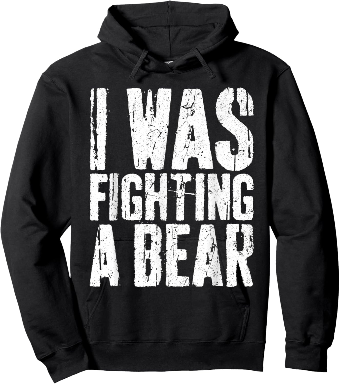 I Was Fighting A Bear Shirt Funny Surgery Get Well Soon Hoodie - Hoodie | Black