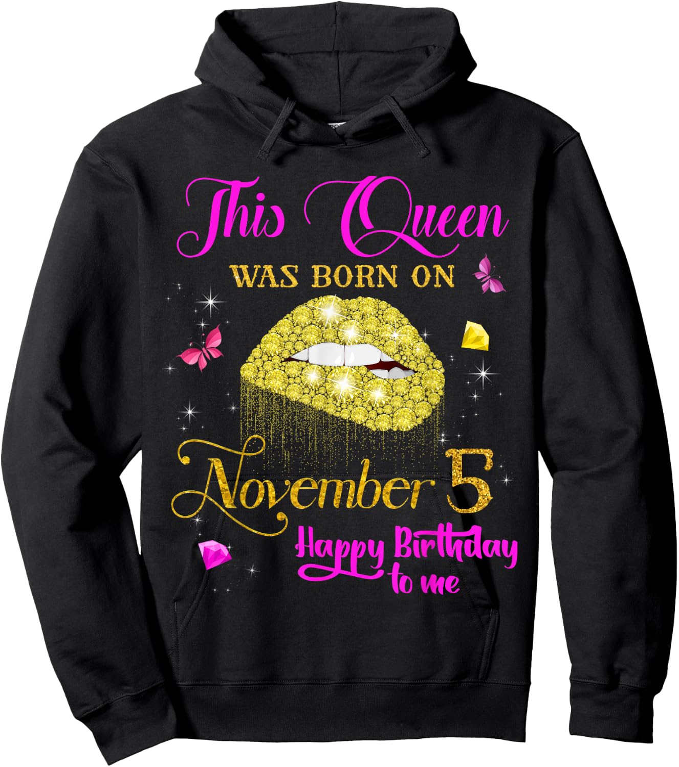 This Queen Was Born on November 5, 5th November Birthday Hoodie - Hoodie | Black