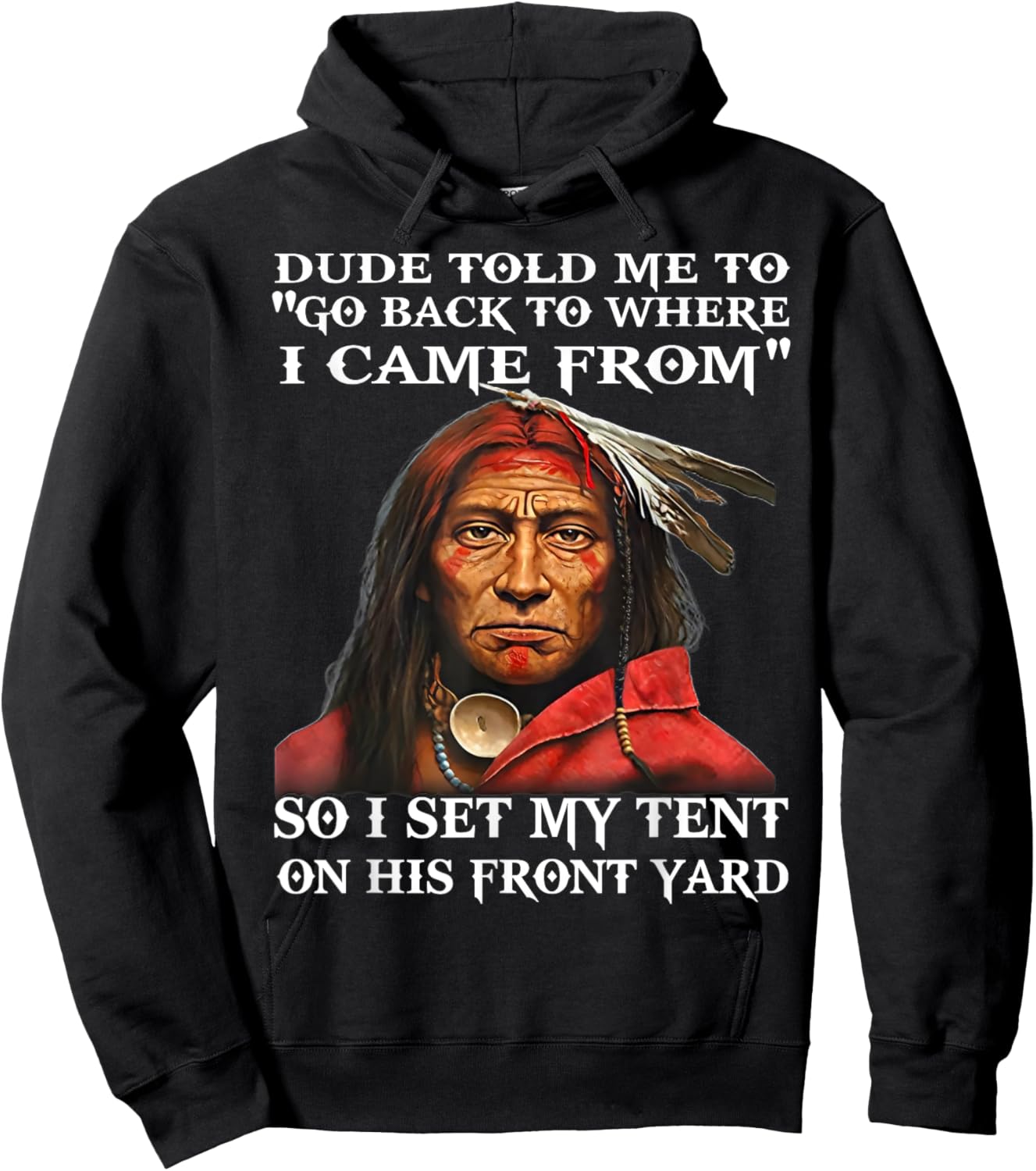 Dude Told Me To Go Back To Where I Came From So I Set Hoodie - Hoodie | Black