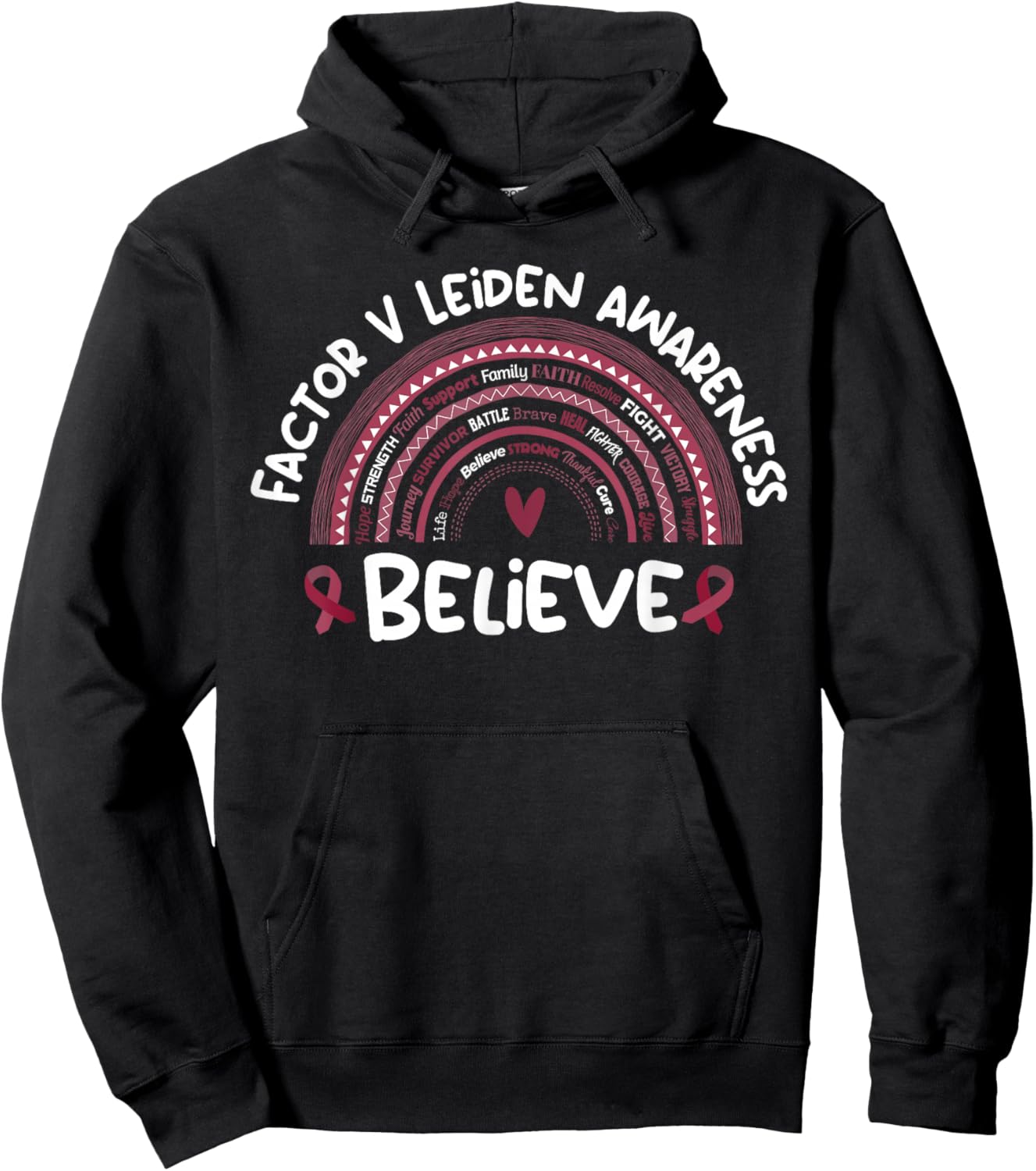 Believe | Factor V Leiden Awareness Month Hoodie - Hoodie | Black