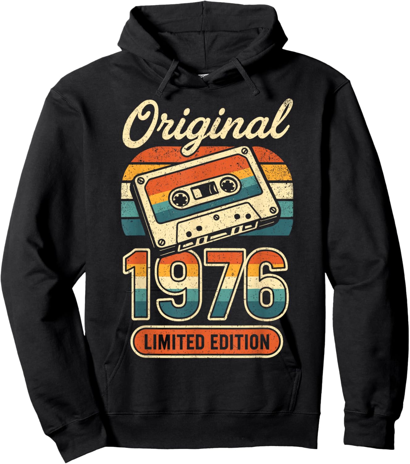 50th Birthday Man Woman 50 Years Decoration 1976 Gift Funny Hoodie - Hoodie | Black
