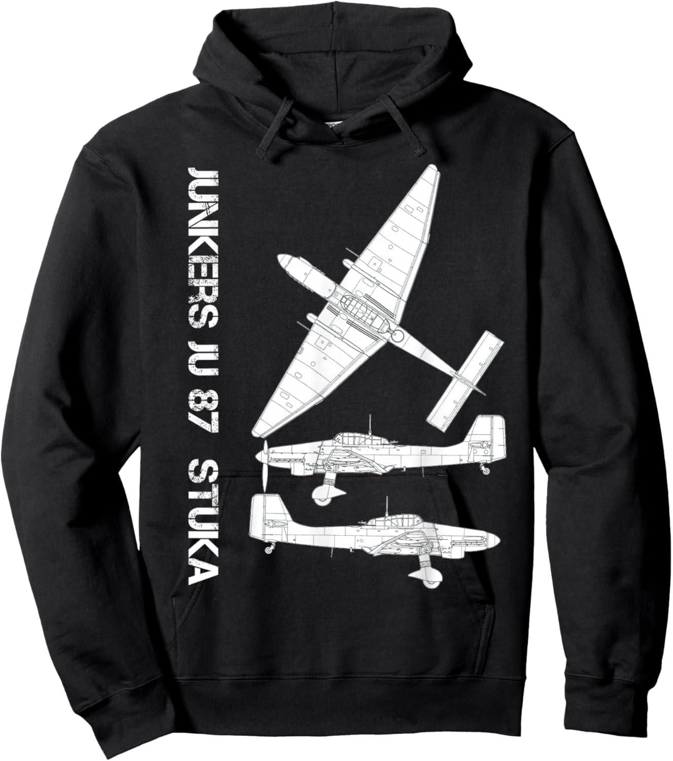 Junkers Ju 87 Stuka German WW2 Bomber Luftwaffe Airplane Hoodie - Hoodie | Black