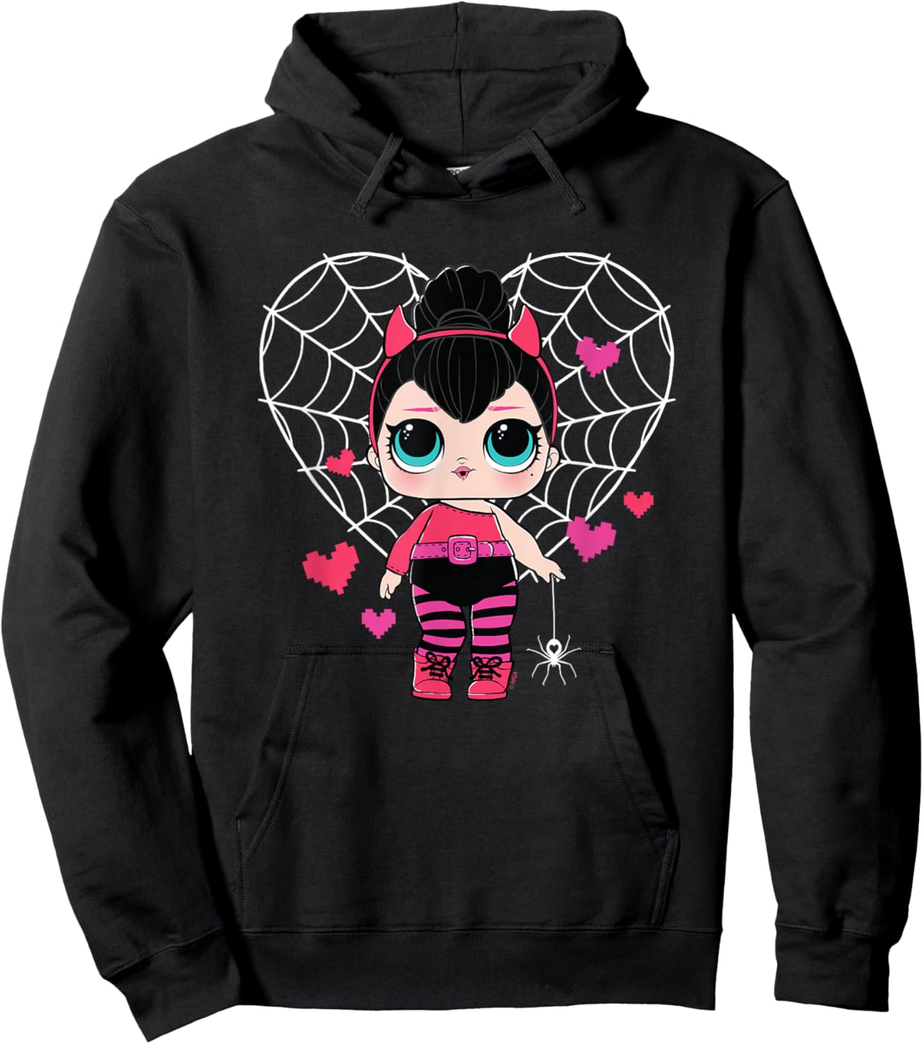 LOL Surprise! - Spice Halloween Spider Web with Hearts Hoodie - Hoodie | Black