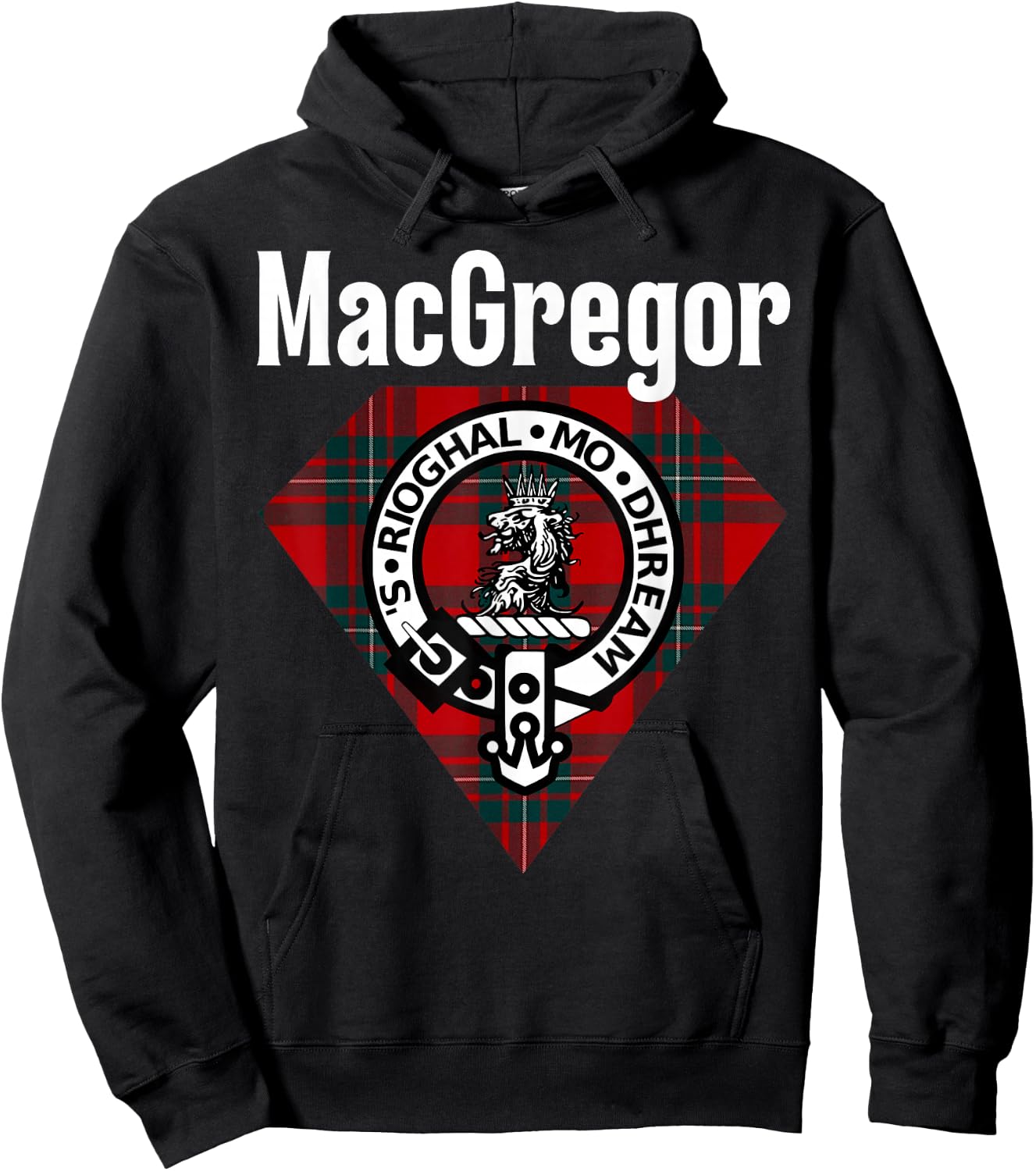 MacGregor Clan Scottish Name Coat Of Arms Tartan Hoodie - Hoodie | Black
