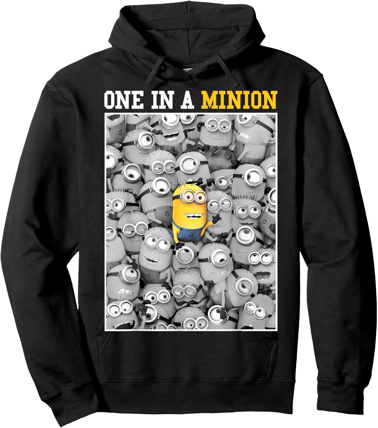Despicable Me Minions One in A Minion Color Pop Portrait Small Hoodie - Hoodie | Black
