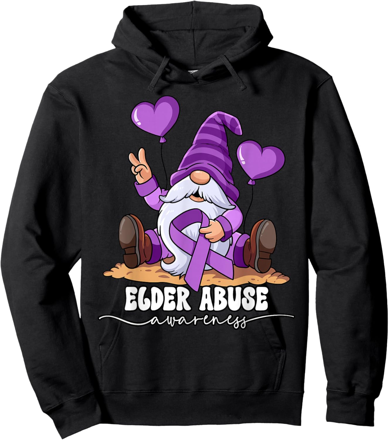 Elder Abuse Awareness Hoodie - Hoodie | Black