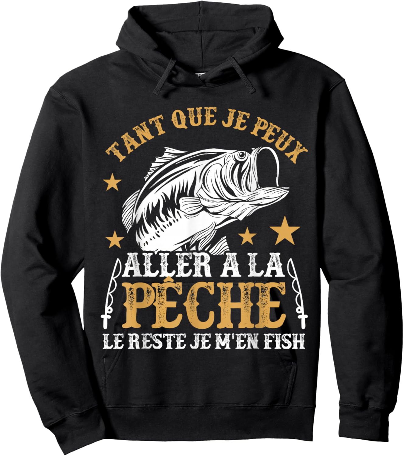 Funny Fisherman Shirt Fish Fishing Humor Fisherman , Black, S Hoodie - Hoodie | Black