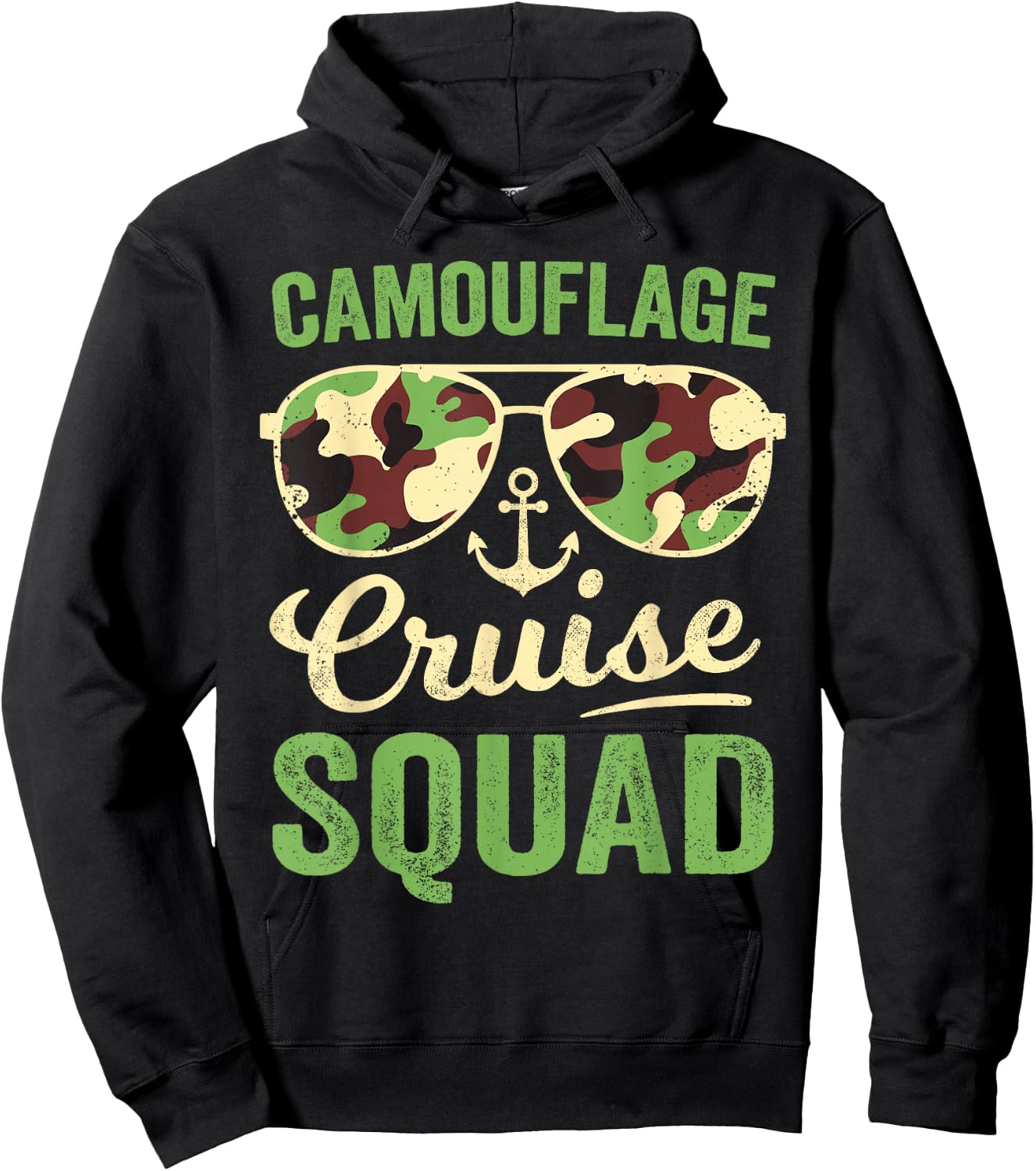 Camouflage Cruise Squad Retro Vintage Family Matching Camo Hoodie - Hoodie | Black