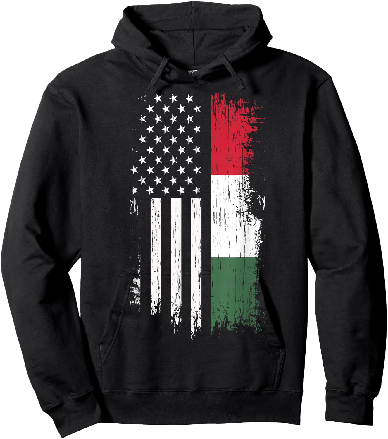 Hungarian American Flag - Pride Hungary USA Shirt Hoodie - Hoodie | Black