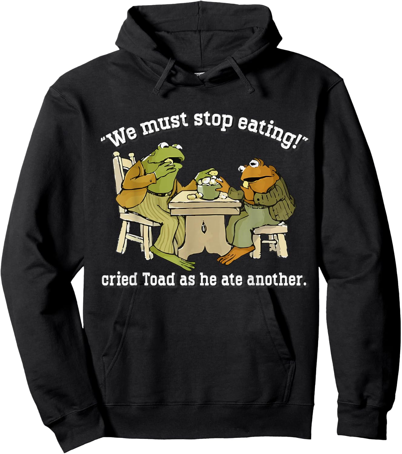 We Must Stop Eating Toad As He Ate Another Frog Men Toad Hoodie - Hoodie | Black