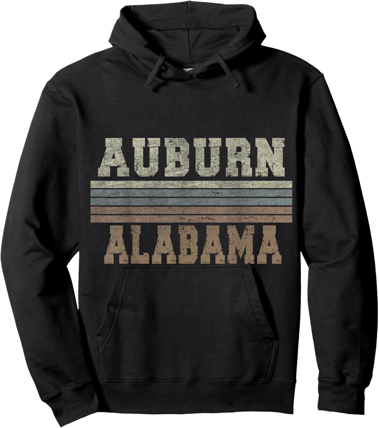 Retro Auburn Alabama Hoodie - Hoodie | Black