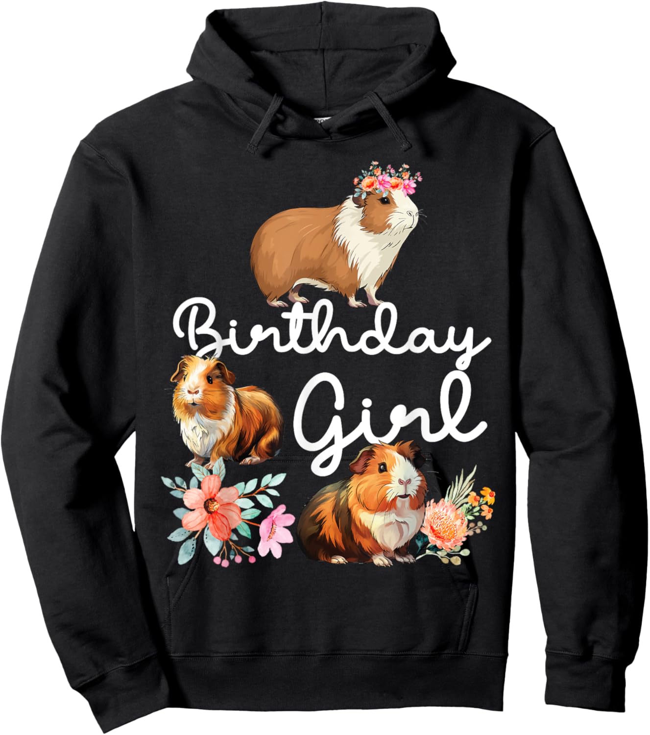 Guinea Pig Birthday Girl Hoodie - Hoodie | Black
