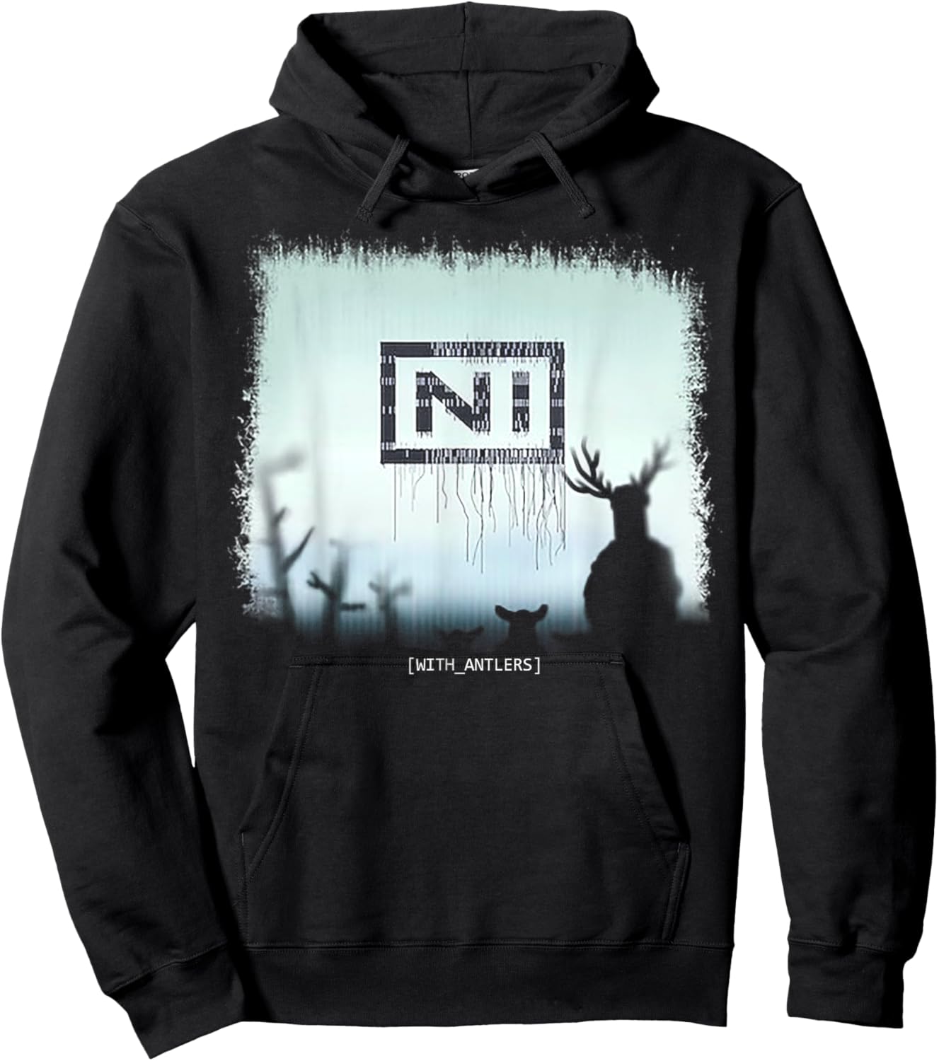 Ni With Antlers Hoodie - Hoodie | Black