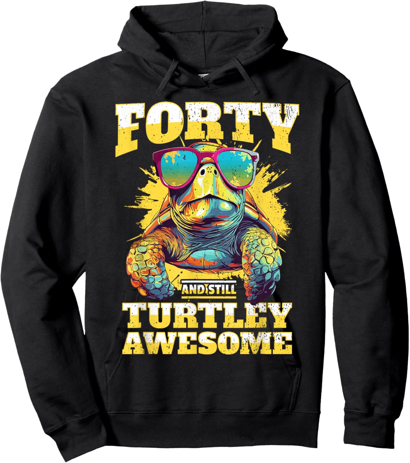 Tortoise 40th Birthday Turtle Age 40 Years Hoodie - Hoodie | Black