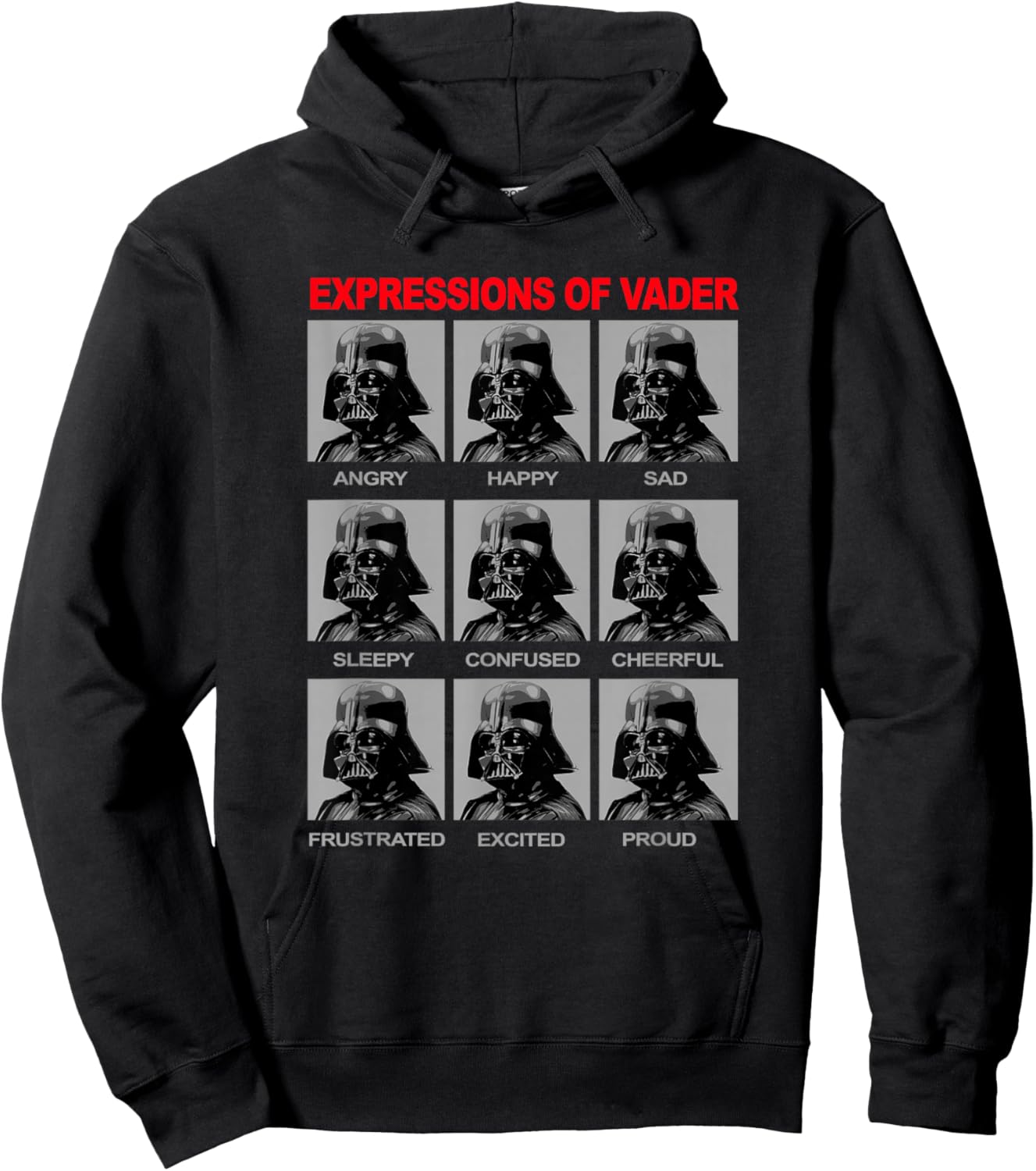 Star Wars Classic Darth Vader Expressions Of Vader Textbook Hoodie - Hoodie | Black