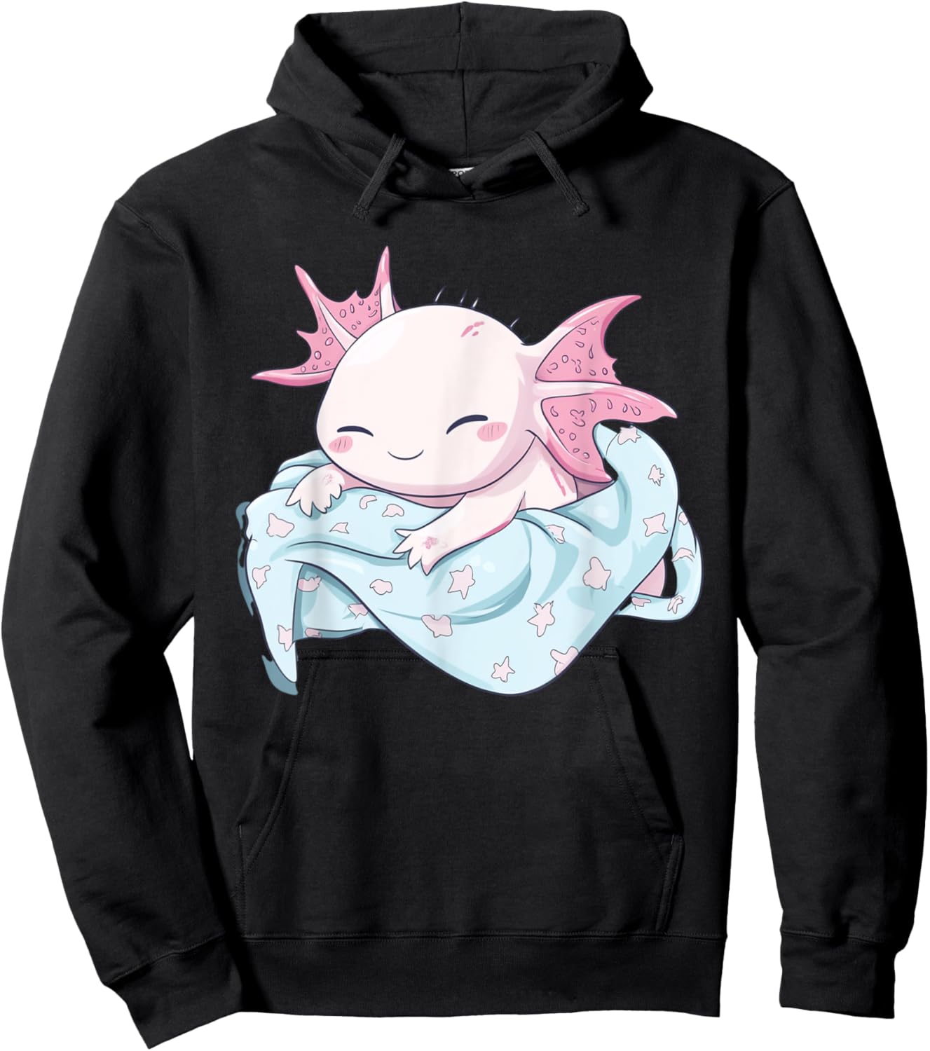 Axolotl Cute Graphic Sleepwear Pyjamas Hoodie - Hoodie | Black