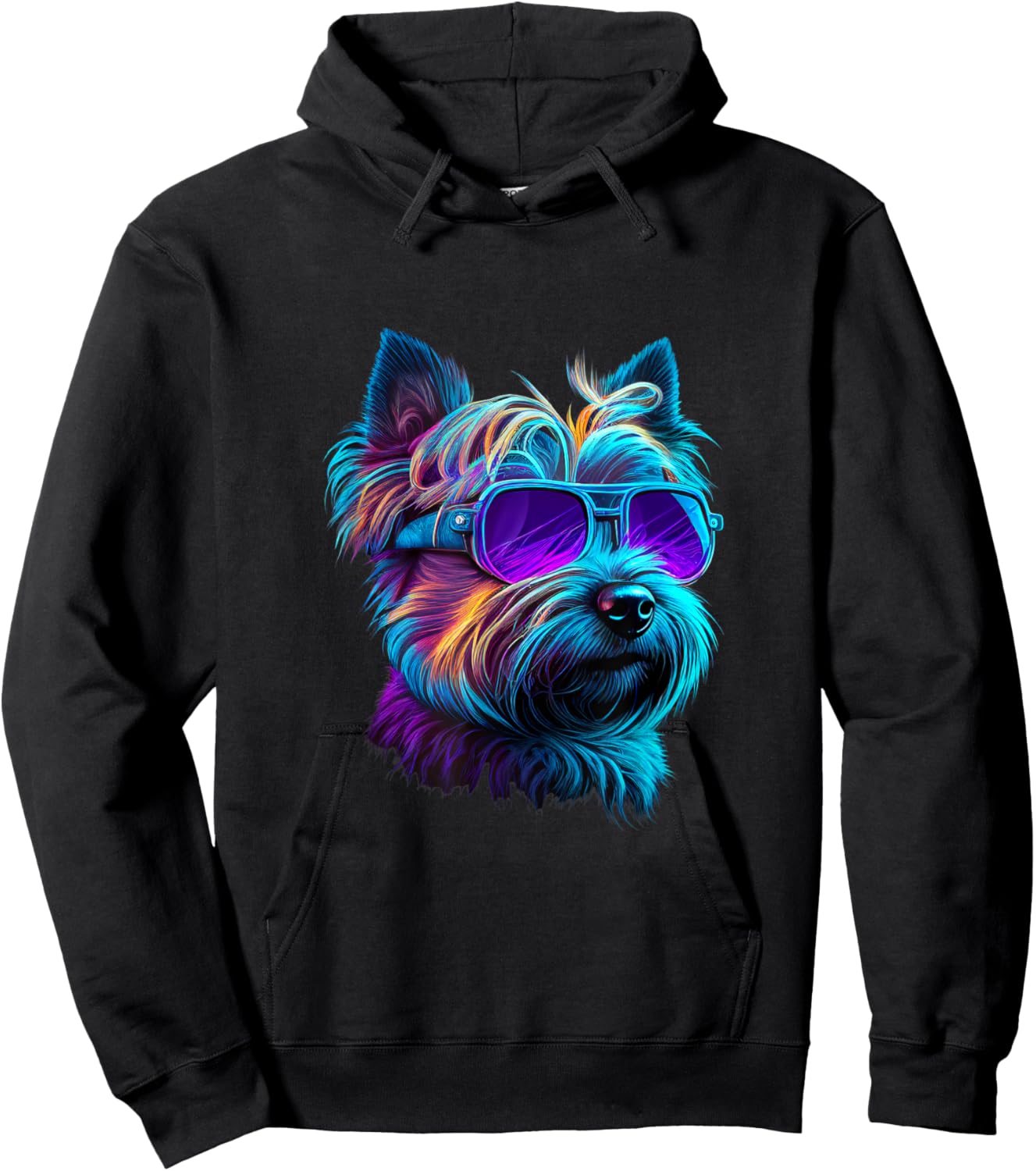 Abstract Cairn Terrier Dog Lovers Retro Multicolor Cartoon Cairn Terrier Dogs Cairn Terriers Hoodie - Hoodie | Black
