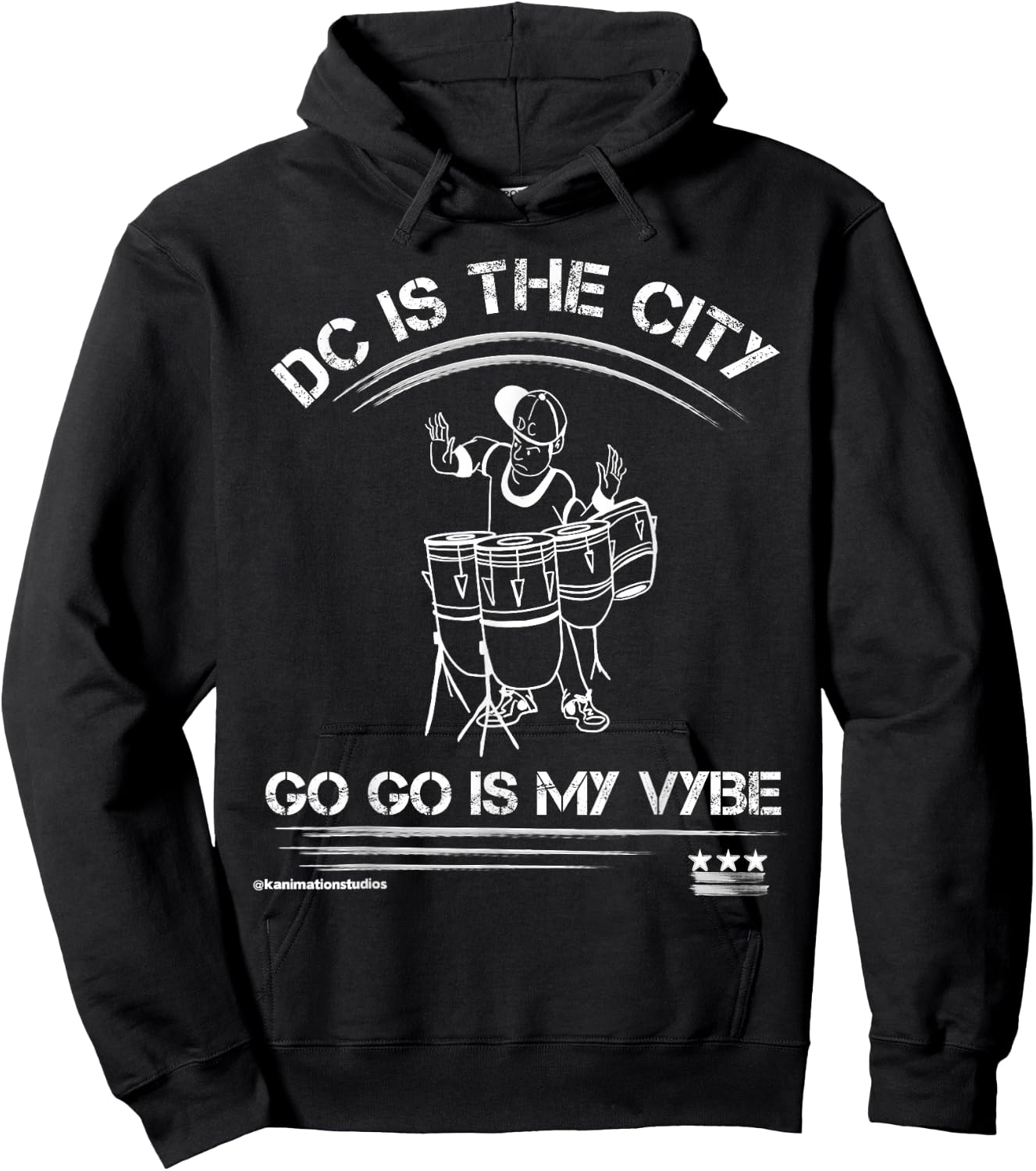 Washington DC is the City Go Go is my Vybe Music Hoodie - Hoodie | Black