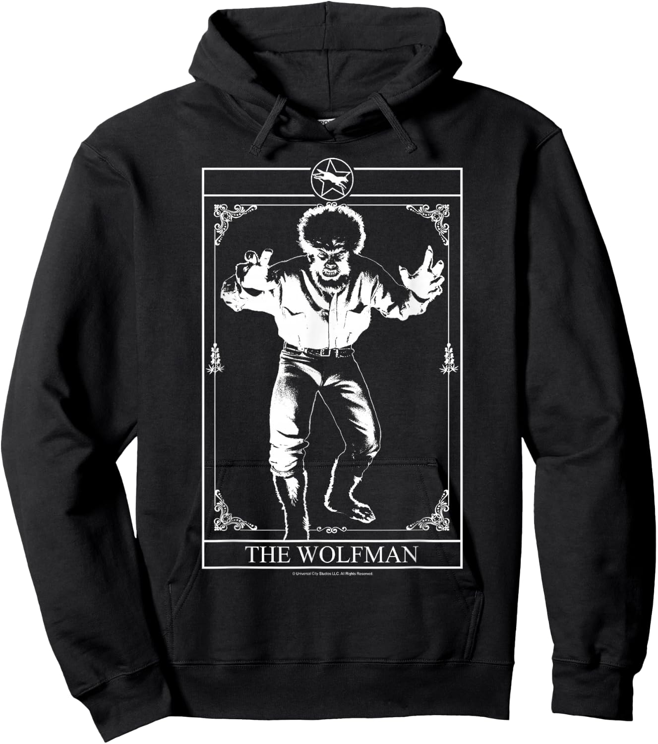 Universal Monsters The Wolfman Tarot Card Hoodie - Hoodie | Black