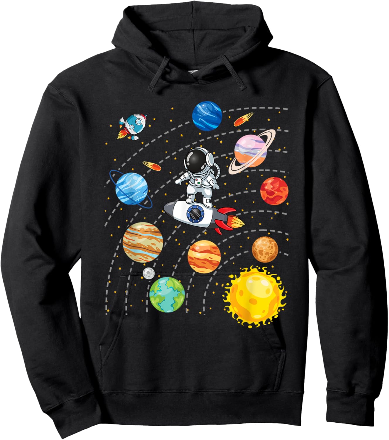 Solar System Planets Science Space Astronaut Universe Galaxy Hoodie - Hoodie | Black