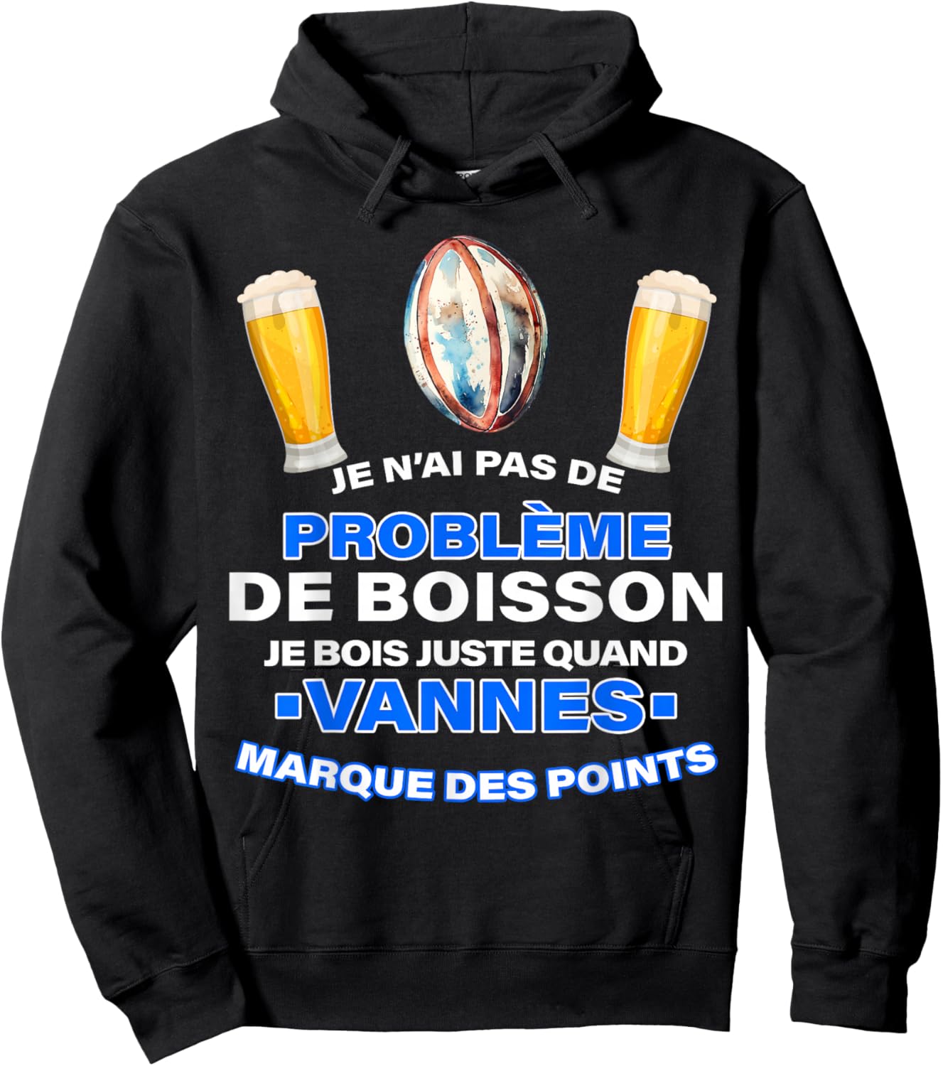 Valves Rugby Fans Aperitif Beer Spirit Club Humour , Black, S Hoodie - Hoodie | Black