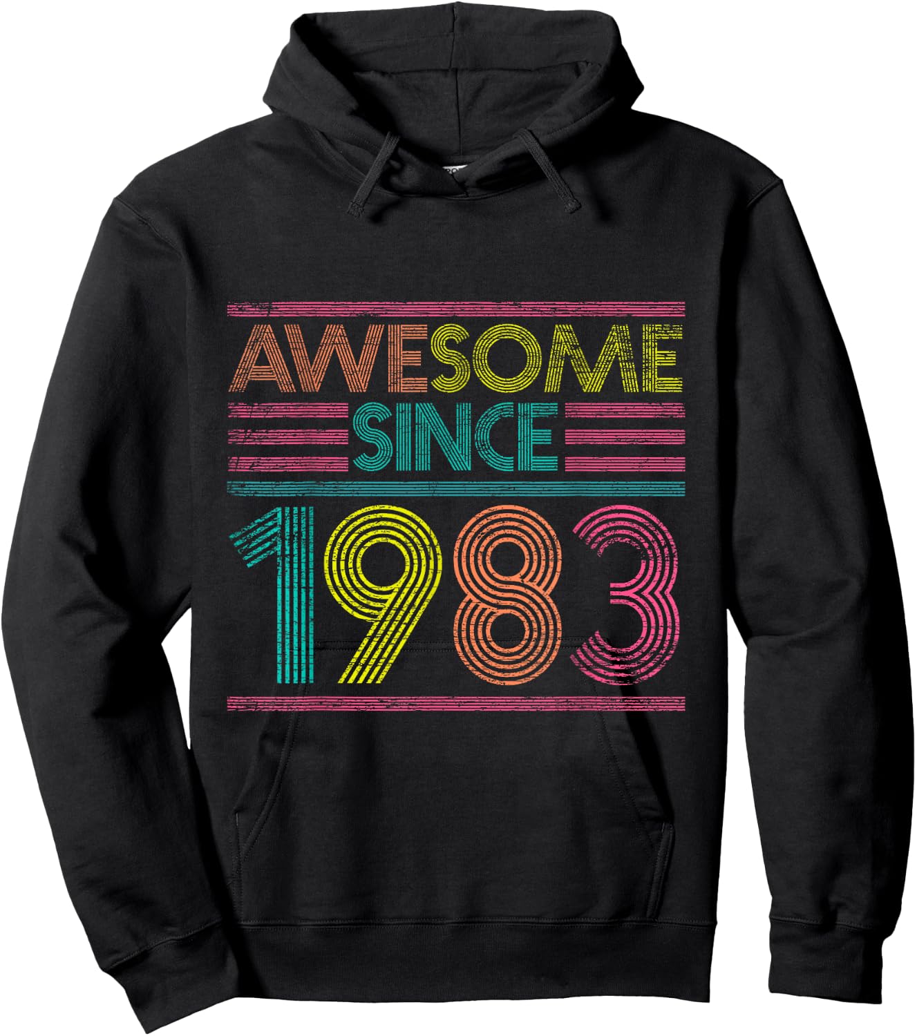 Awesome Since 1983 42nd Birthday Gifts 42 Years Old Hoodie - Hoodie | Black