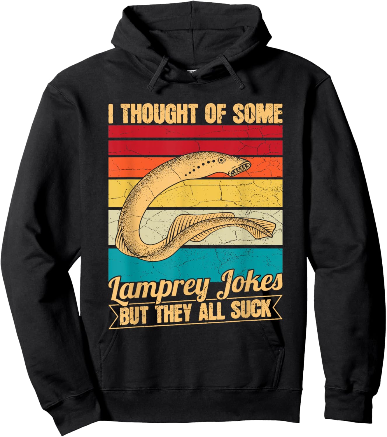 Sea Lamprey Fish Design for a Lamprey fan Hoodie - Hoodie | Black