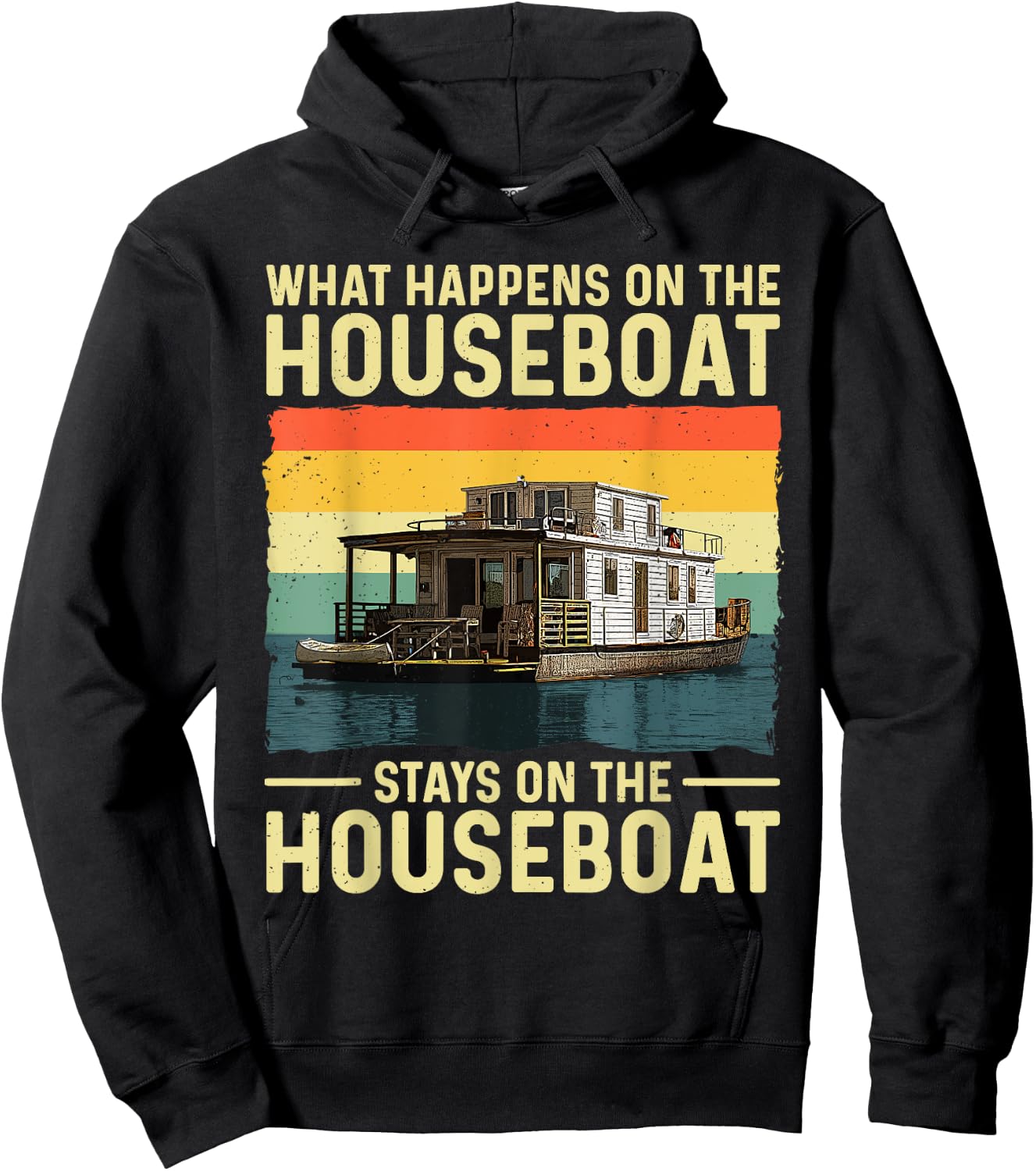 Houseboat Design Women House Boat Captain Houseboat Hoodie - Hoodie | Black