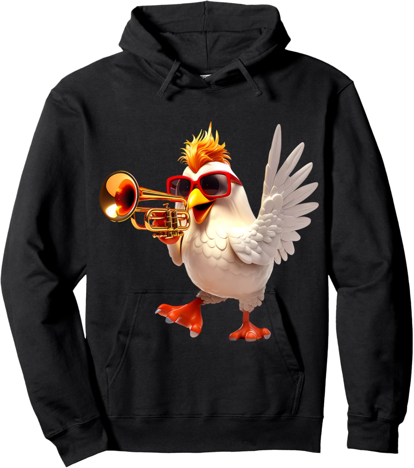 Chicken Trumpet Hoodie - Hoodie | Black