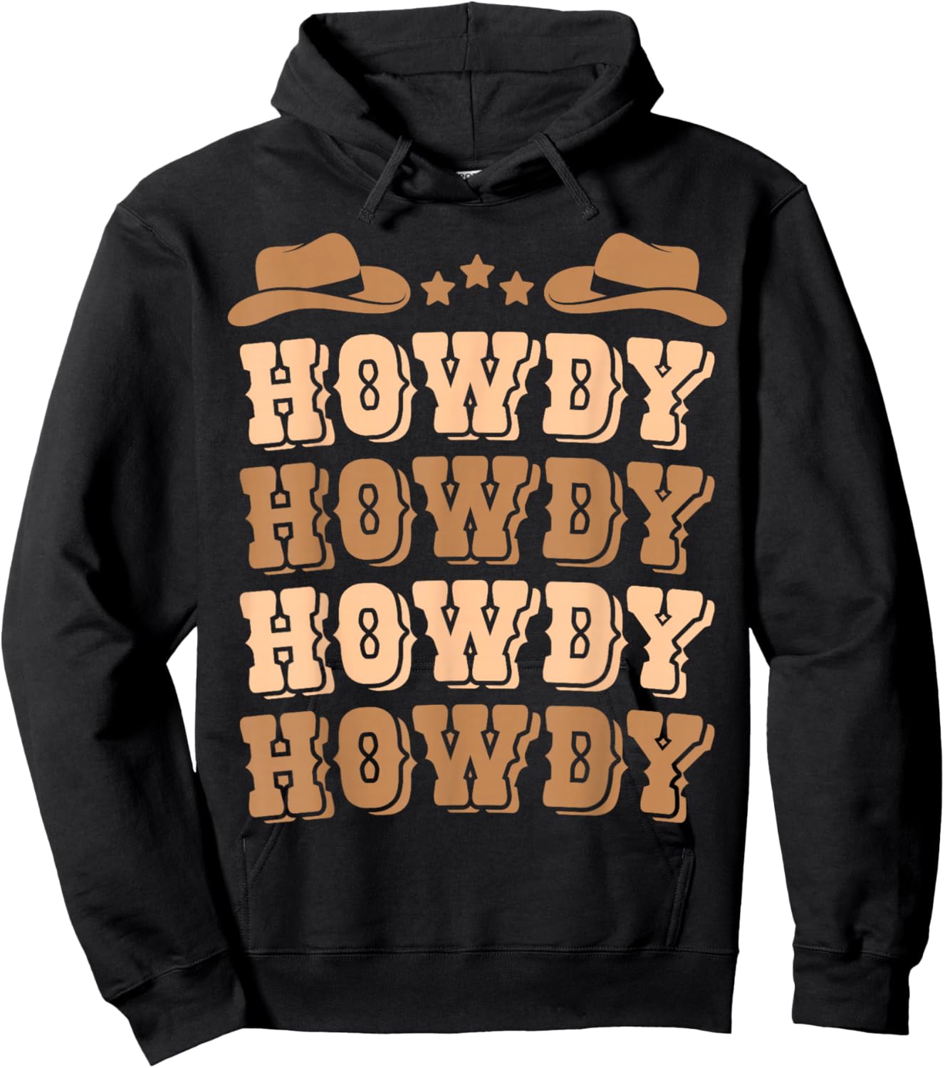 Cute Cowboy Outfit Western Men's Cowboy Rodeo Cow Boys Howdy Hoodie - Hoodie | Black
