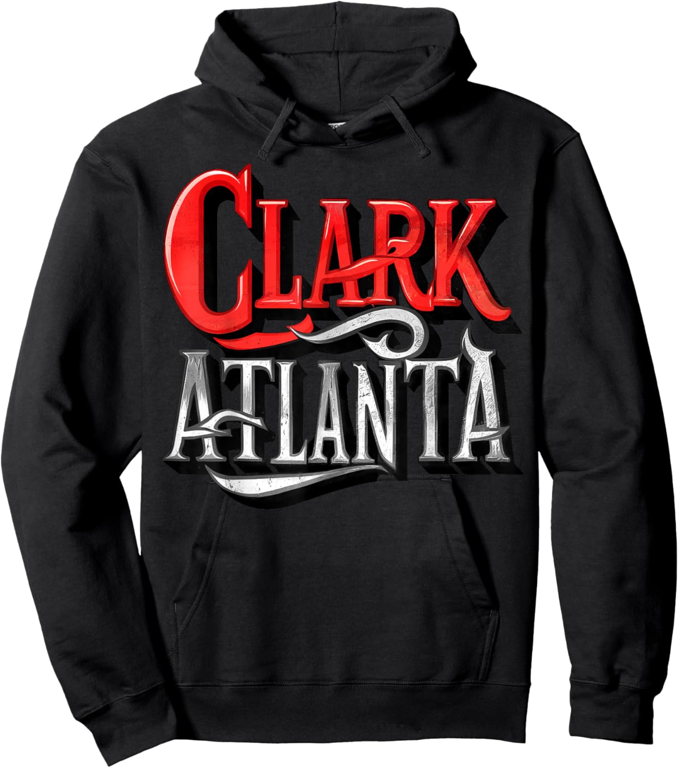 Vintage Clark & Atlanta Varsity Style Hoodie - Hoodie | Black