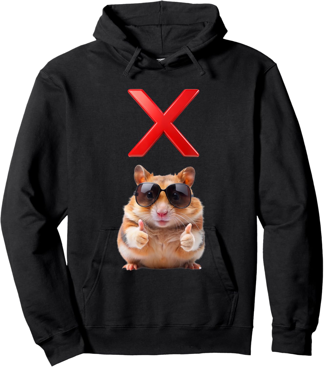 X Hamster für Leute die Witzig sind und gerne Lachen Hoodie - Hoodie | Black