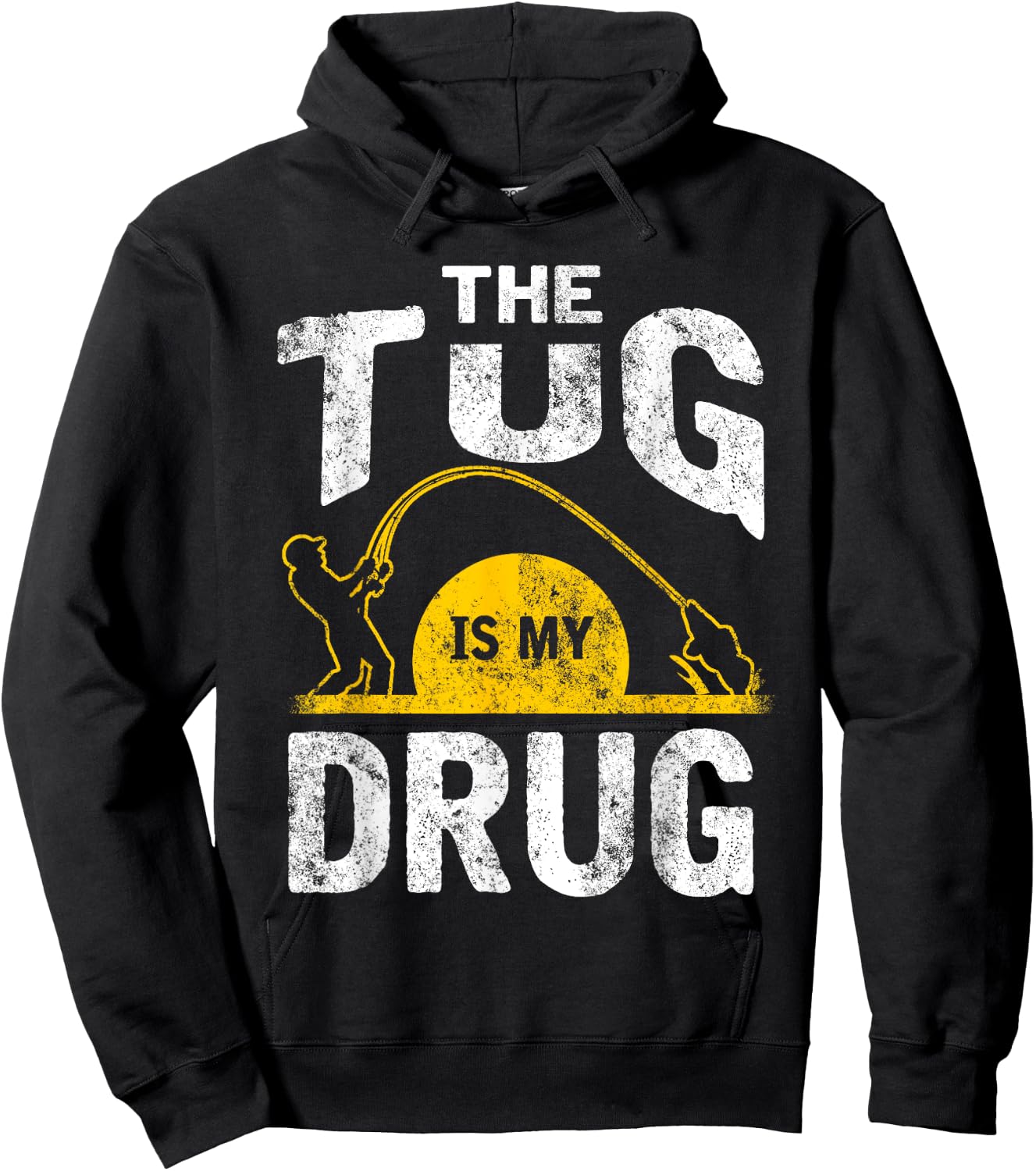 The Tug is My Drug Funny Fishing Hoodie - Hoodie | Black